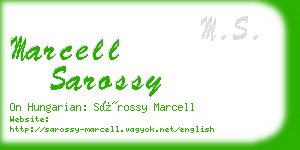 marcell sarossy business card